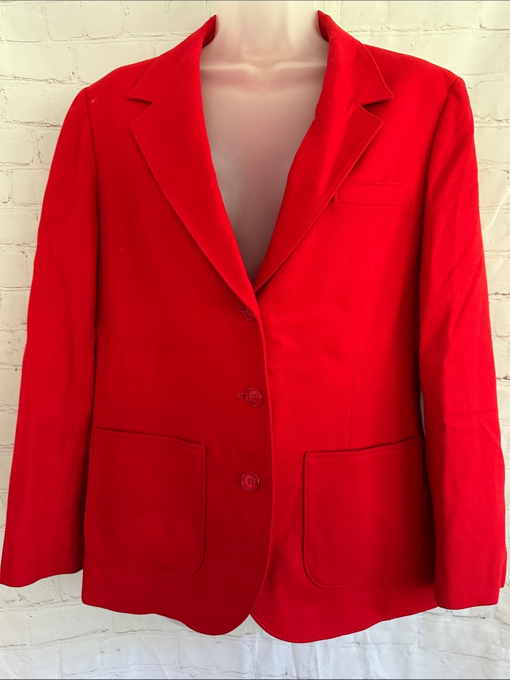 Pendleton Virgin Wool Classic Red Women's Blazer Jacket size 14